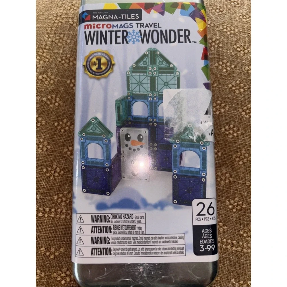 Magna-Tiles MicroMags Travel Winter Wonder 26 Piece Set New